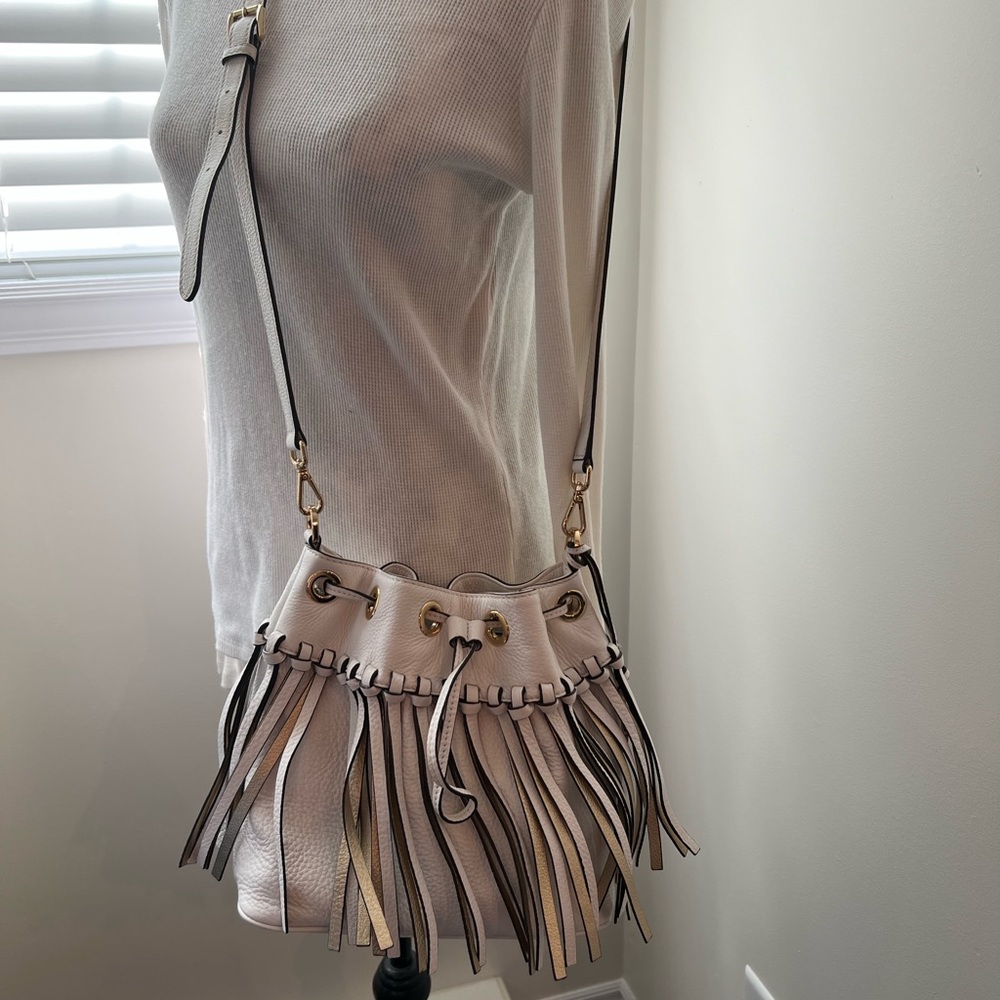 Michael Kors leather fringe bag
